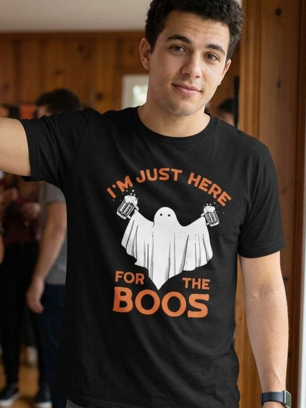 Mission Ridge Halloween T-Shirt Size M - Black/I’m Just Here For The Boos - NEW